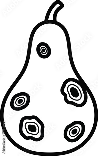 Calabash gourd illustration isolated on white background