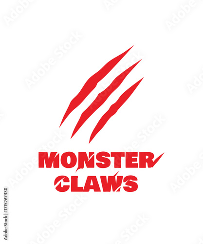 Monster Claws logo icon design illustration