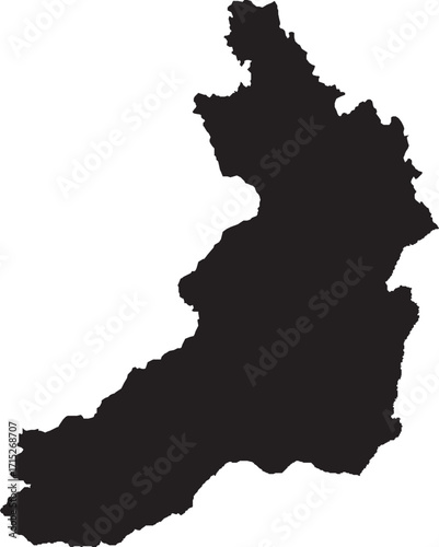 Zabaykalsky Krai of Russia Map Silhouette