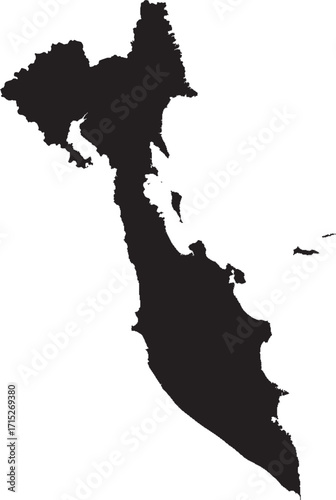 Kamchatka Krai Russia Map Silhouette