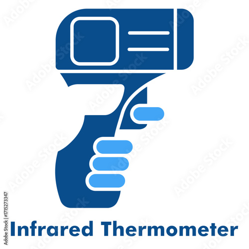 Infrared Thermometer Two Colour Icon