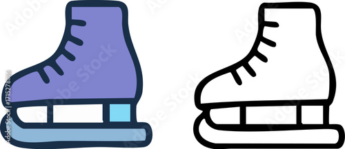 Ice Skate Icon Vector Illustration.