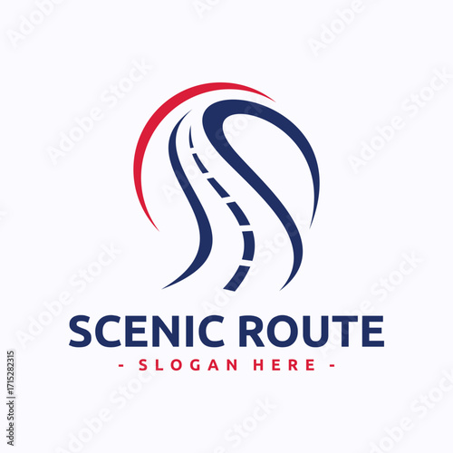 The Atlantic Road Logo Vector. Abstract Norway Scenic Route Design for Travel and Transportation. Creative letter s vector symbol.
