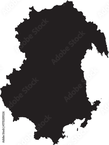 Magadan Oblast of Russia Map Silhouette