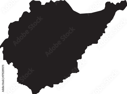 Jewish Autonomous Oblast of Russia Map Silhouette 
