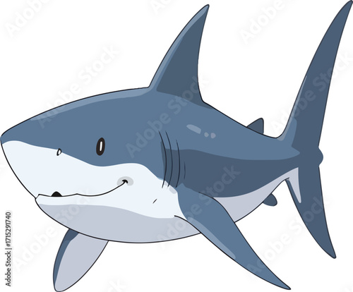 Vector illustration of shark