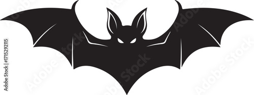Mysterious Silhouette of a Bat: The silhouette of a bat with outstretched wings against a dark backdrop. Capturing the essence of nocturnal creatures and the mystique of the night.