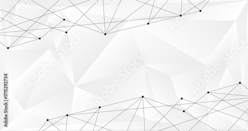 Network Polygonal Connect Lines and Dots Background Design