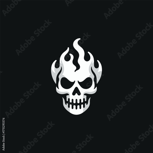 Flaming Vengeance Skull Logo