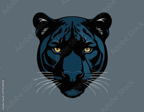 panther vector image with high detail and realistic
