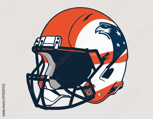 unique and cool helmet american football vector
