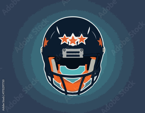 unique and cool helmet american football vector