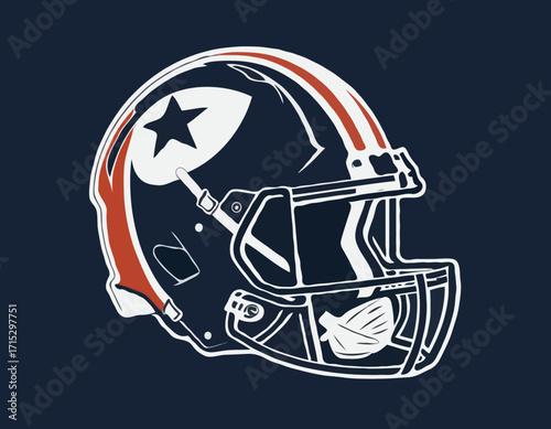 unique and cool helmet american football vector