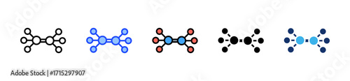 Alkene Double Bond Icon Collection With Multiple Styles