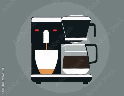 vector coffee maker for design needs