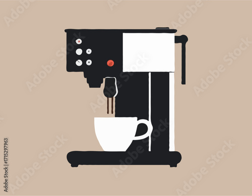 vector coffee maker for design needs