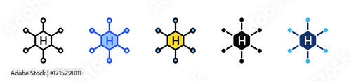 Ch4 Structure Icon Collection With Multiple Styles