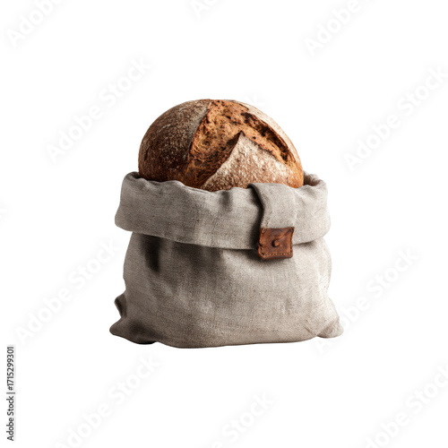 Artisan Sourdough Bread in Linen Bread Bag