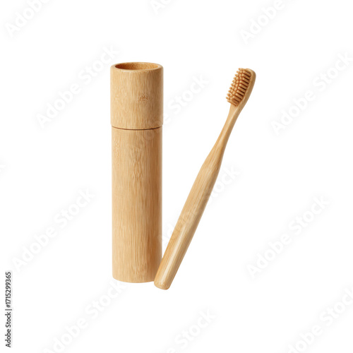 Sustainable Bamboo Toothbrush with Travel Case