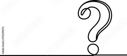 Stylized Question Mark on White Background