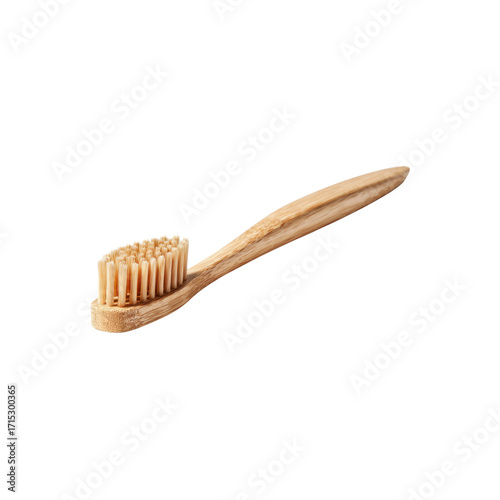 Sustainable Bamboo Toothbrush on Black Background
