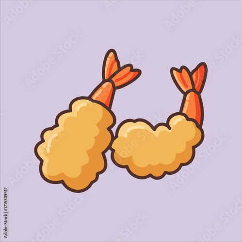 Simple Fried Shrimp Icon