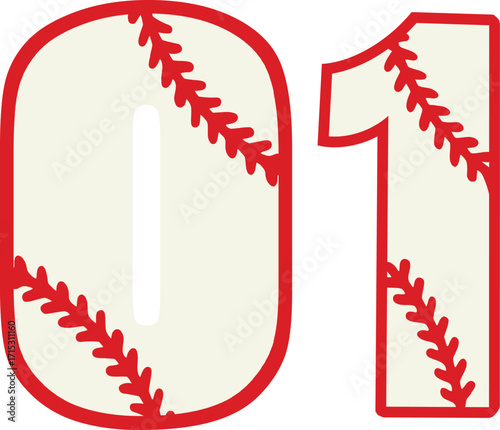 Number 01 Baseball