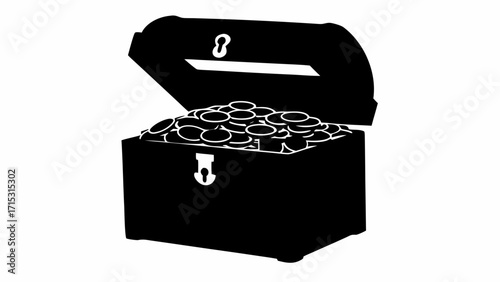 Abundant treasure chest overflowing with riches and secrets waiting to be discovered