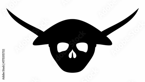 Stylized black pirate eyepatch graphic for design projects and creative themed visuals
