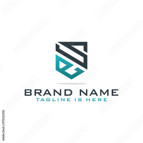 E S initial letter logo design