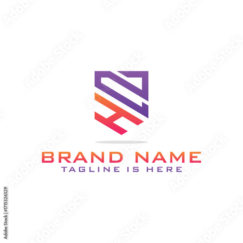 H Z initial letter logo design
