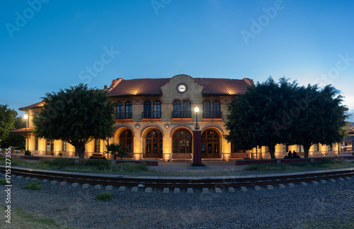 Old Railway Station in Aguascalientes city, Aguascalientes, Mexico.  Currently a site museum in Tres Centurias Tourist Complex.