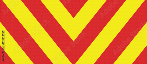 Red Yellow Reflective Stripes Hexagon Ghosted Pattern