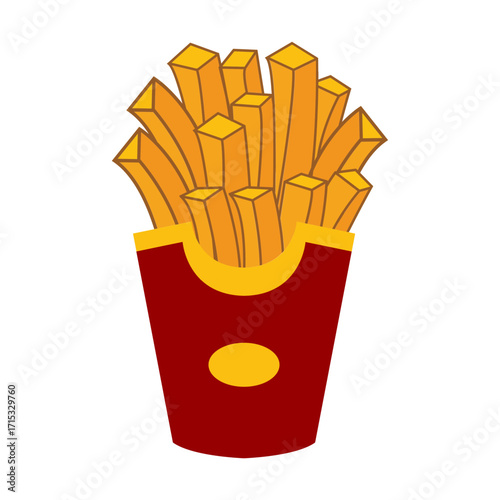 French fries design icon vecktor