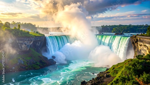 Niagara Falls Majestic Dawn Scenic Wonder