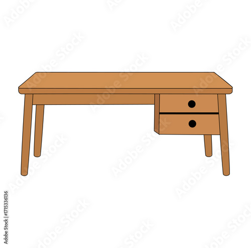  Cartoon Wooden Table Simple Logo Design Icon Digital