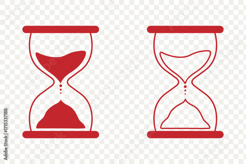 Hourglass end icon outlined icon vector collection. eps 10