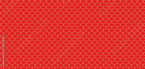 Red gold oval pattern background seamless design