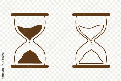 Hourglass end icon outlined icon vector collection. eps 10