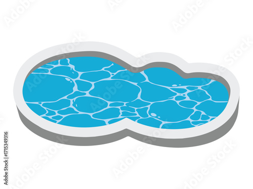 Cute Water Puddle Place Illustration
