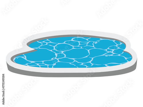 Natural Swimming Pool Background Illustration

