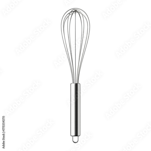 Silver Metal Whisk Kitchen Utensil on Black Background baking transparent isolated on a transparent background