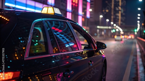 Konstfotografi Autonomous Taxi Illustration Concept