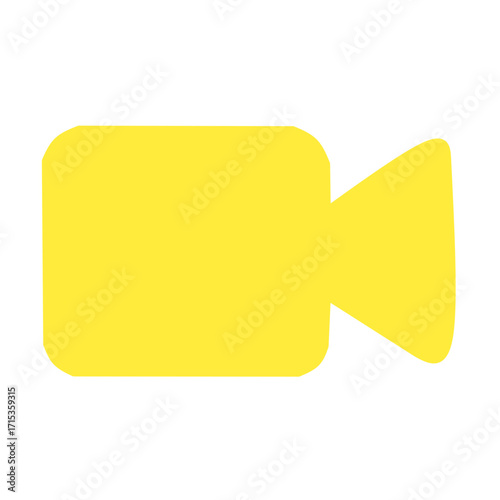 Yellow Video Camera Icon