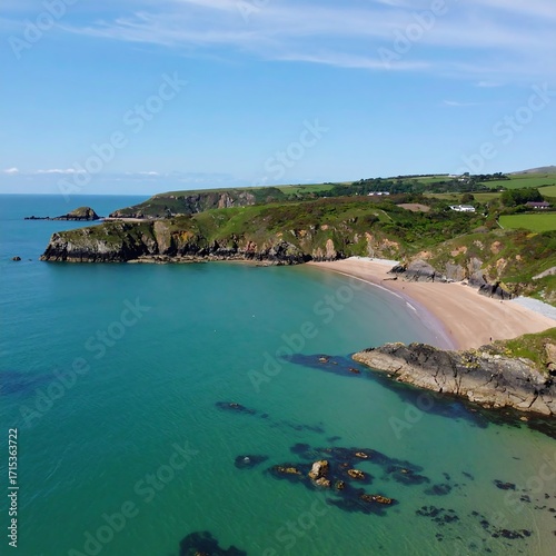 Coastal bay with sandy beach