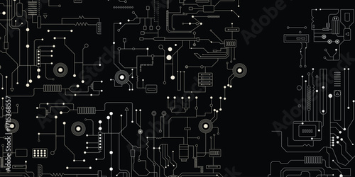 Circuit board digital abstract background. Motherboard technology texture design.