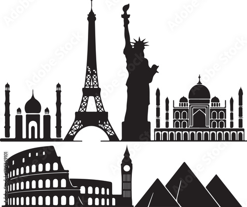 Iconic global landmarks inspire world travel adventures