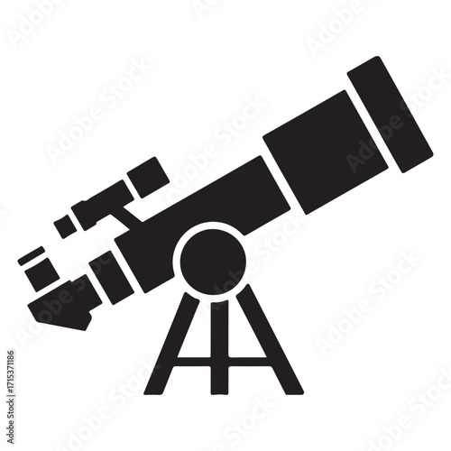 Telescope Silhouette Vector Illustration Design