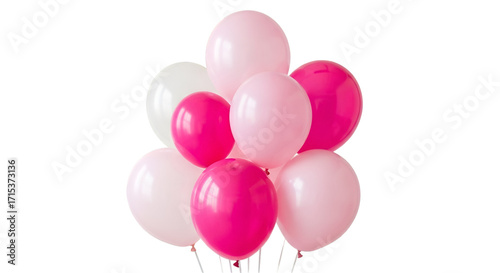 pink balloon isolated on white