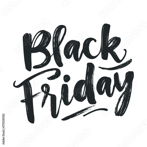 Black Friday sale announcement for shoppers and holiday deals. Vector hand drawn illustration

